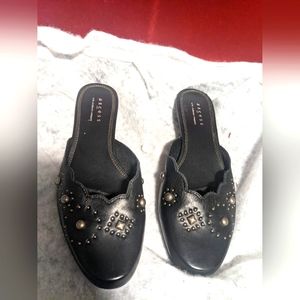 Axcess, by Liz Claiborne, Women's Size 10, black studded flats